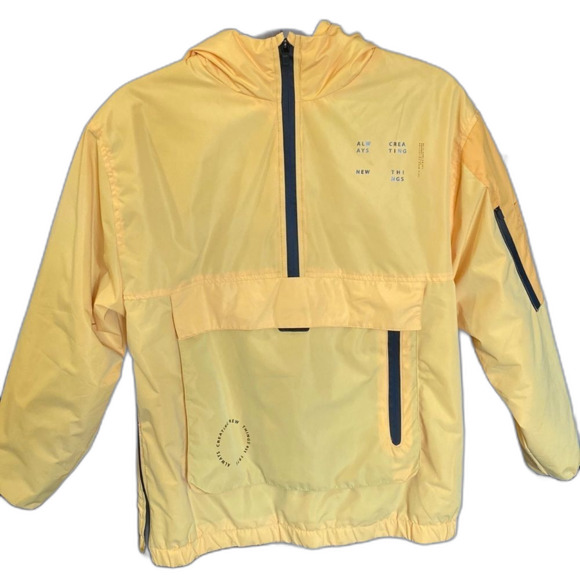 NWOT ZARA Hooded Pullover/Jacket Youth Boys Size 11-12 Yellow and Black